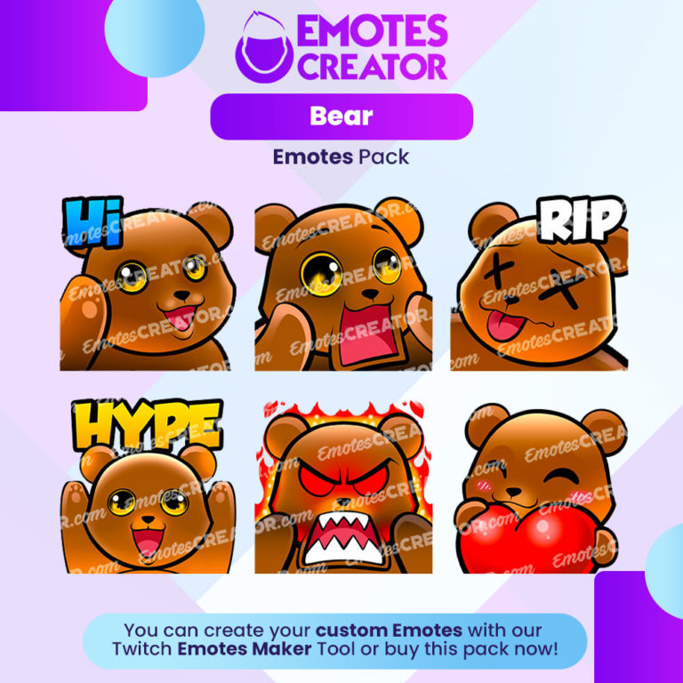 Bear Emotes Pack - Emotes Creator