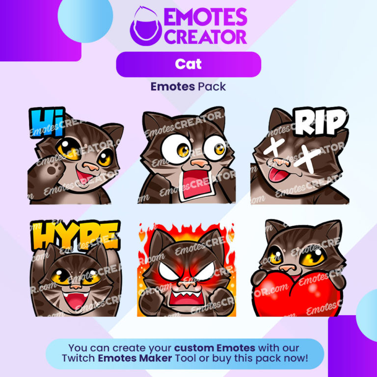 Cat Emotes Pack - Emotes Creator