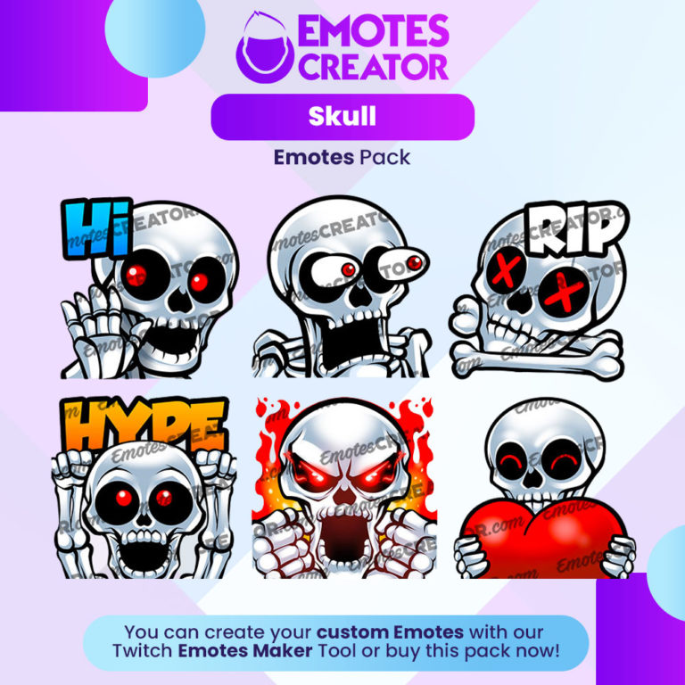 Skull Emotes Pack - Emotes Creator