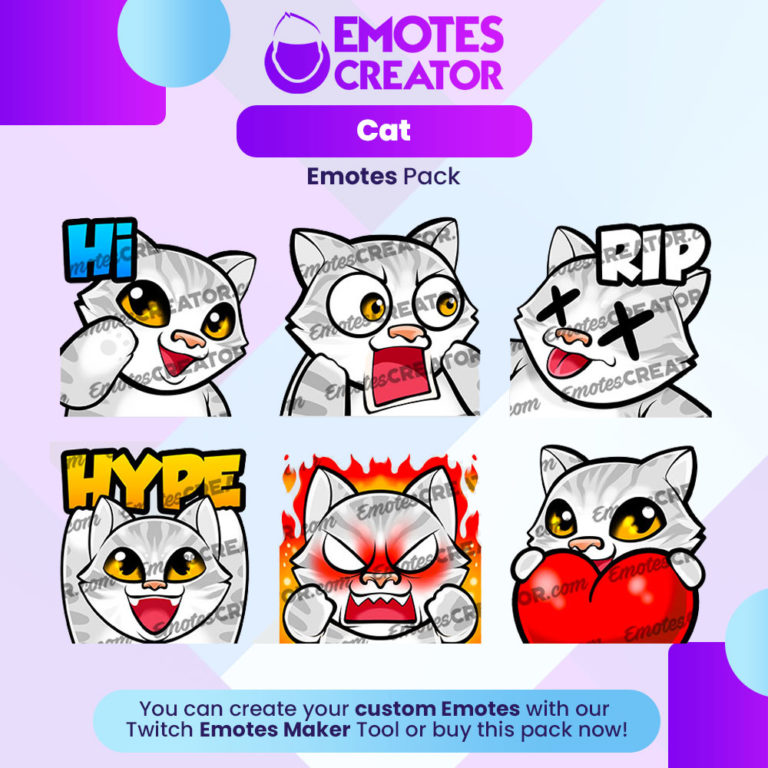 Cat Emotes Pack - Emotes Creator